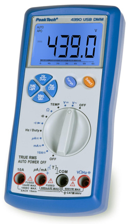 PeakTech 4390 digital multimeter with bargraph and USB