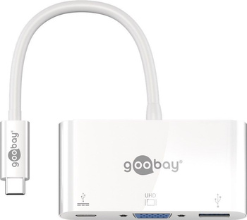 USB-C to VGA + USB-C adapter with PD + USB3.0 Goobay