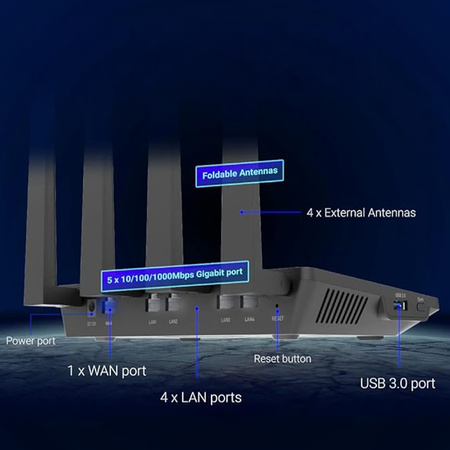 Router Wi-Fi 6 2.4/5GHz VPN GL.iNet Flint