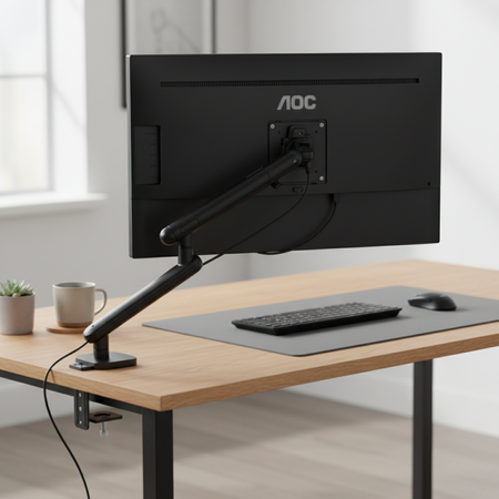 Ergonomiczny Uchwyt na Monitor SPAF110B Aluminium VESA 75/100