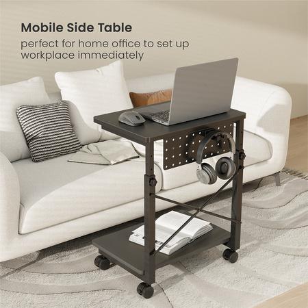 Mobile Computer Stand with Shelf SPC112