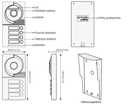 Wideodomofon jednorodzinny Spacetronik SPD-DS701