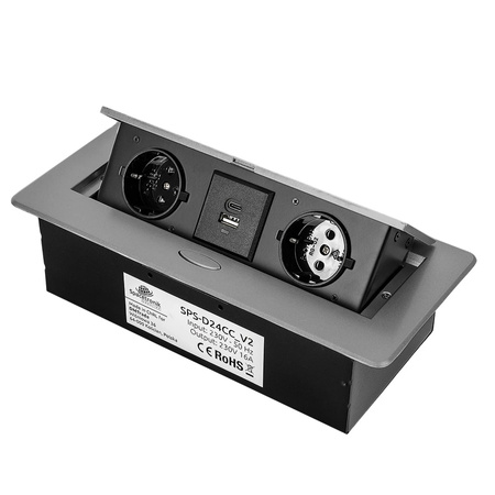 Spacetronik SPS-D24CC V2 zásuvkový otvor na desce