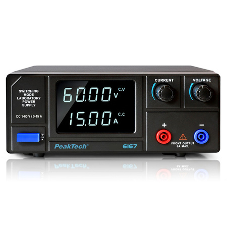 Zasilacz laboratoryjny impulsowy DC 1-60V 15A PeakTech P6167