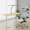 Spacetronik Moris SPE-O121 120x60 electric desk, White frame, Light wood top