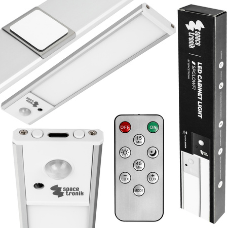 Bezprzewodowa lampa LED Czujnik ruchu 20cm Srebrna