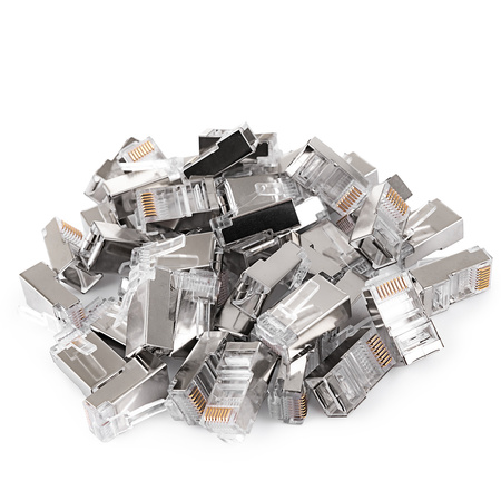 Pass-through set with crimper and RJ plugs PT-S01