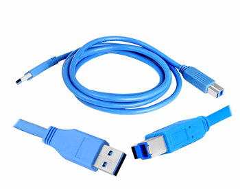 Modrý kabel USB 3.0 A/B 1,8 m