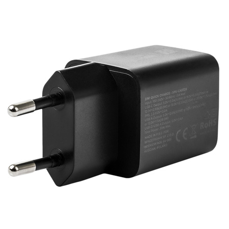 2-in-1 USB-C USB PD Quick 35W 3.6A Ladegerät schwarz