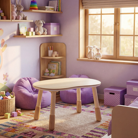 Zestaw mebli dziecięcych Spacetronik – regulowany stolik i sofa Miś