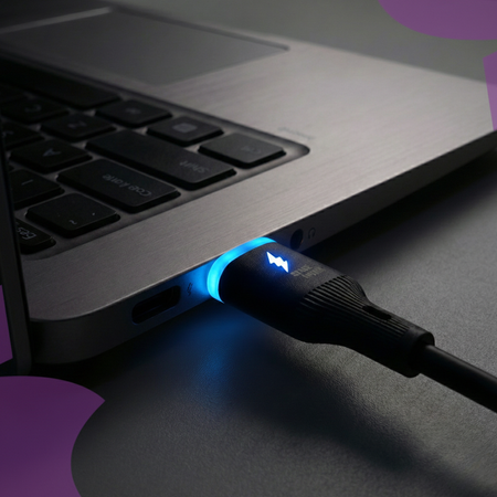 Kabel LED silikonowy USB-C do USB-C E-marker 2m