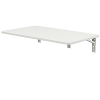 Składane biurko ścienne SPB149W 80×40 cm białe składane 90°
