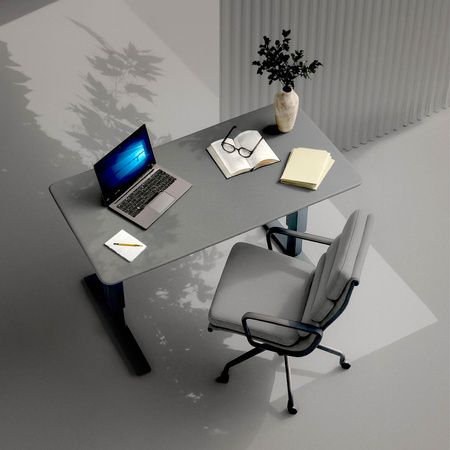 Blat MDF malowany proszkowo 180x80x2.5 Steel Grey