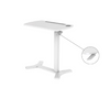 Buddy adjustable table on wheels white, wood