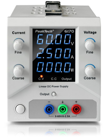 Laboratory power supply 60V 2.5A PeakTech 6170