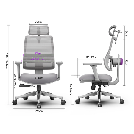 Laptopständer für Stuhl Lumbo A01 Grau