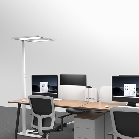 Podwójna lampa podłogowa LED GLOW D24 Pro Biała