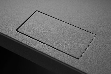 19'' RACK 4U 600x350mm BLACK Oceľové dvere