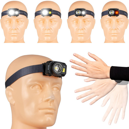 Latarka czołowa XPG3 6W czujnik ruchu VAYOX VA0098