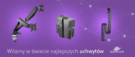 Uchwyt gazowy na dwa monitory Spacetronik SPA-G120