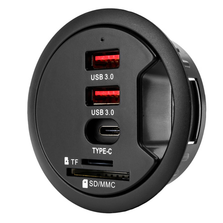 Spacetronik SPS-R0D5B round countertop socket