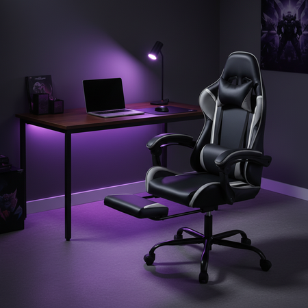 Spacetronik Rally 1.0 gaming chair black and gray