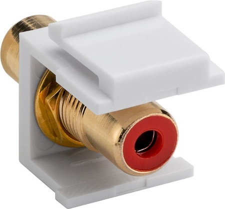 Keystone-Stecker RCA-Kabelverlängerung rot