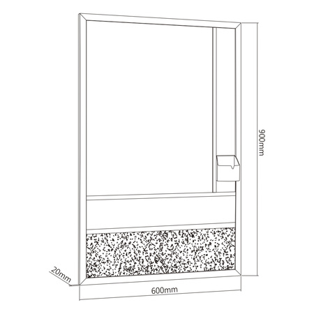 Combo tri-partite wall board SPB202 60x90