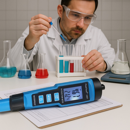 Reakčný merač PH / EC / TDS / TEMP PeakTech 5307