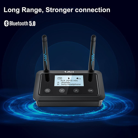 B03+ Vysílač Bluetooth s LCD displejem 50 m