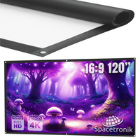 Projection screen 120" inches 16:9 viewing angle 160