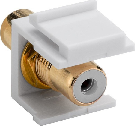 Keystone connector RCA cable extension white