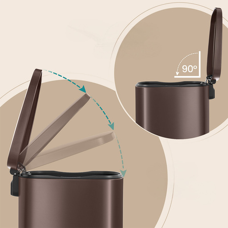 Funky Trash Can Brown Black Spacetronik Pojedynczy