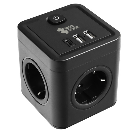 Listwa zasilająca 4xAC 2xUSB 1xUSB-C SPS-C03B