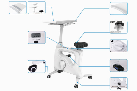 Spacetronik Workbike Exercise Bike with Desktop