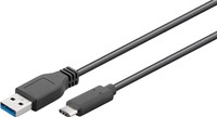 Kabel USB-C - USB-A 3.0 černý 05m Goobay