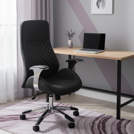 Swivel office chair with armrest ALMA black