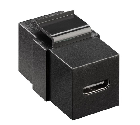 Keystone-Stecker USB-C Kabelverlängerung schwarz