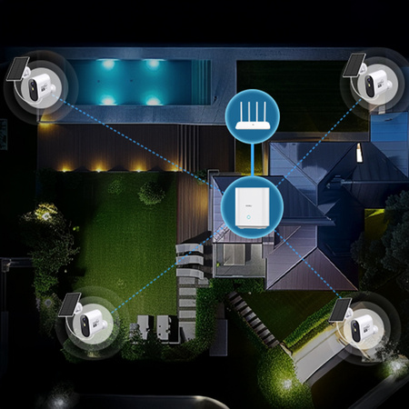 Zestaw 2 kamer solarnych + stacja 32GB Aosu SL-C7P-2H