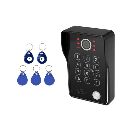 Dveřní stanice s kamerou RFID černá SPD-DST03B