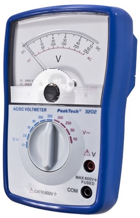 Analógový 500V multimeter PeakTech 3202 na striedavý a jednosmerný prúd