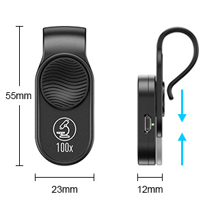 Digital microscope lens for phone 100x LED