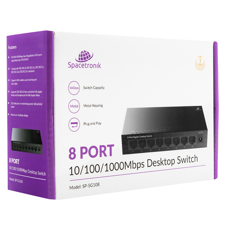 SP-SG108 8-portový gigabitový SWITCH