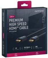 CLICKTRONIC HDMI 2.0 4K 60Hz 3m cable