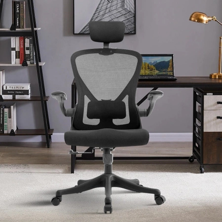 Fotel biurowy obrotowy ARON Black Outlet C-