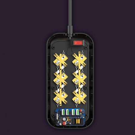 Listwa zasilająca Spacetronik SR-204 6xAC + 4xUSB