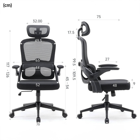 Doris 10 swivel office chair Black