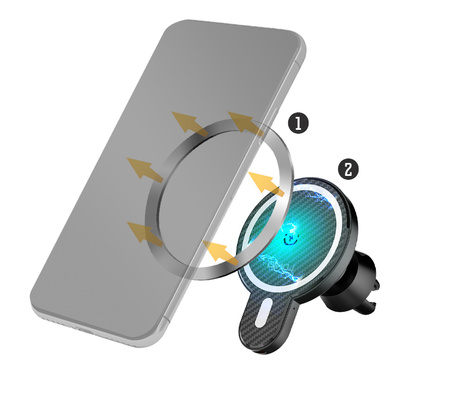 Autohalterung mit Magsafe + Ring 15W Ladegerät