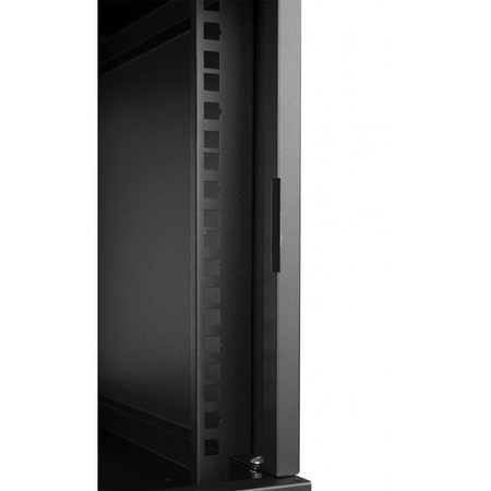 RACK 19'' 6U 600x350mm cabinet BLACK Glass door