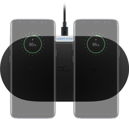 Ładowarka indukcyjna Goobay 10W PODWÓJNA Qi QC